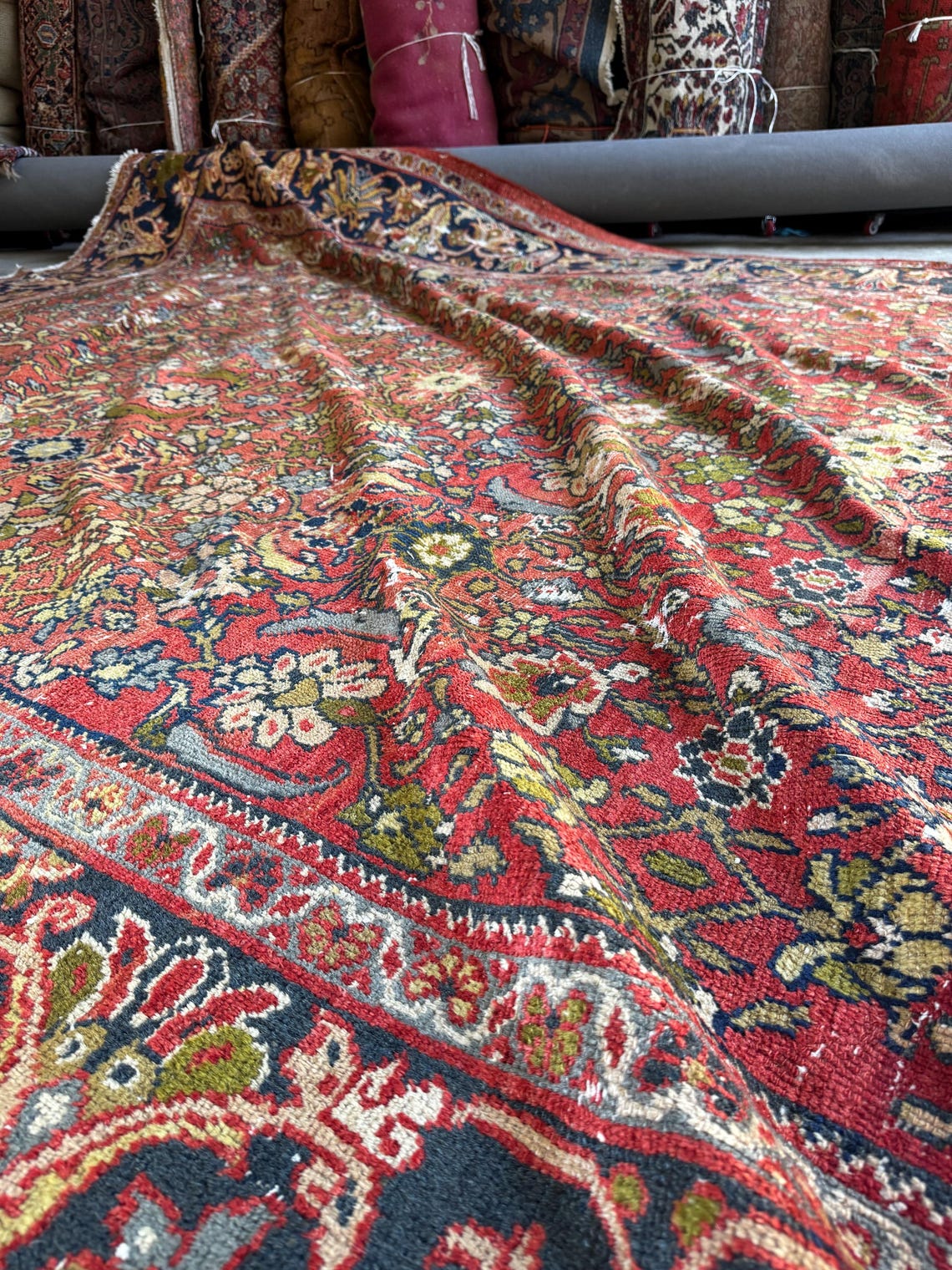 9’3 X 10’4 Antique Wool Rug / Vintage Area Rugs / Traditional Decor ...