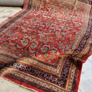8x11 Vintage Wool Rug / Masterpiece Antique Rug / Handmade Area Rug / Traditional Decor / Living Room Rug / Bedroom Rug #3926
