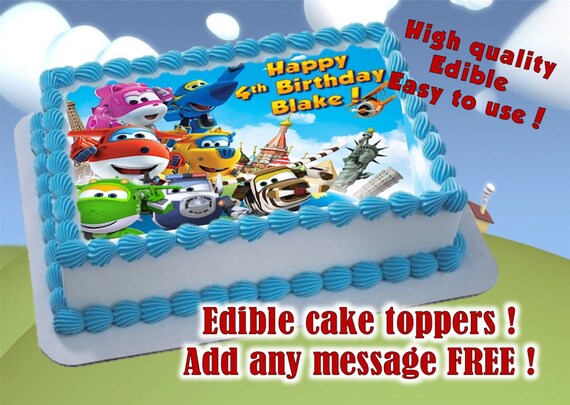 Super Wings cake toppersFrame edible print. Sugar sheet  Etsy