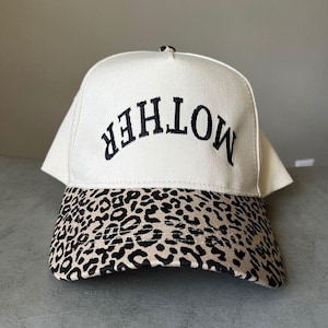 Upside Down MOTHER Hat - Cheetah Print mom Hat - Trendy Mom Gift - cute Mama Hat - Unique Motherhood gift - Personalized mama embroidered