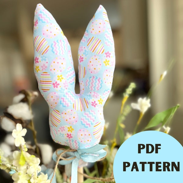 PDF SEWING PATTERN, Easter bunny sewing Pattern, bunny template Pattern, easy Spring sewing pattern pdf, Easy bunny beginner pattern,