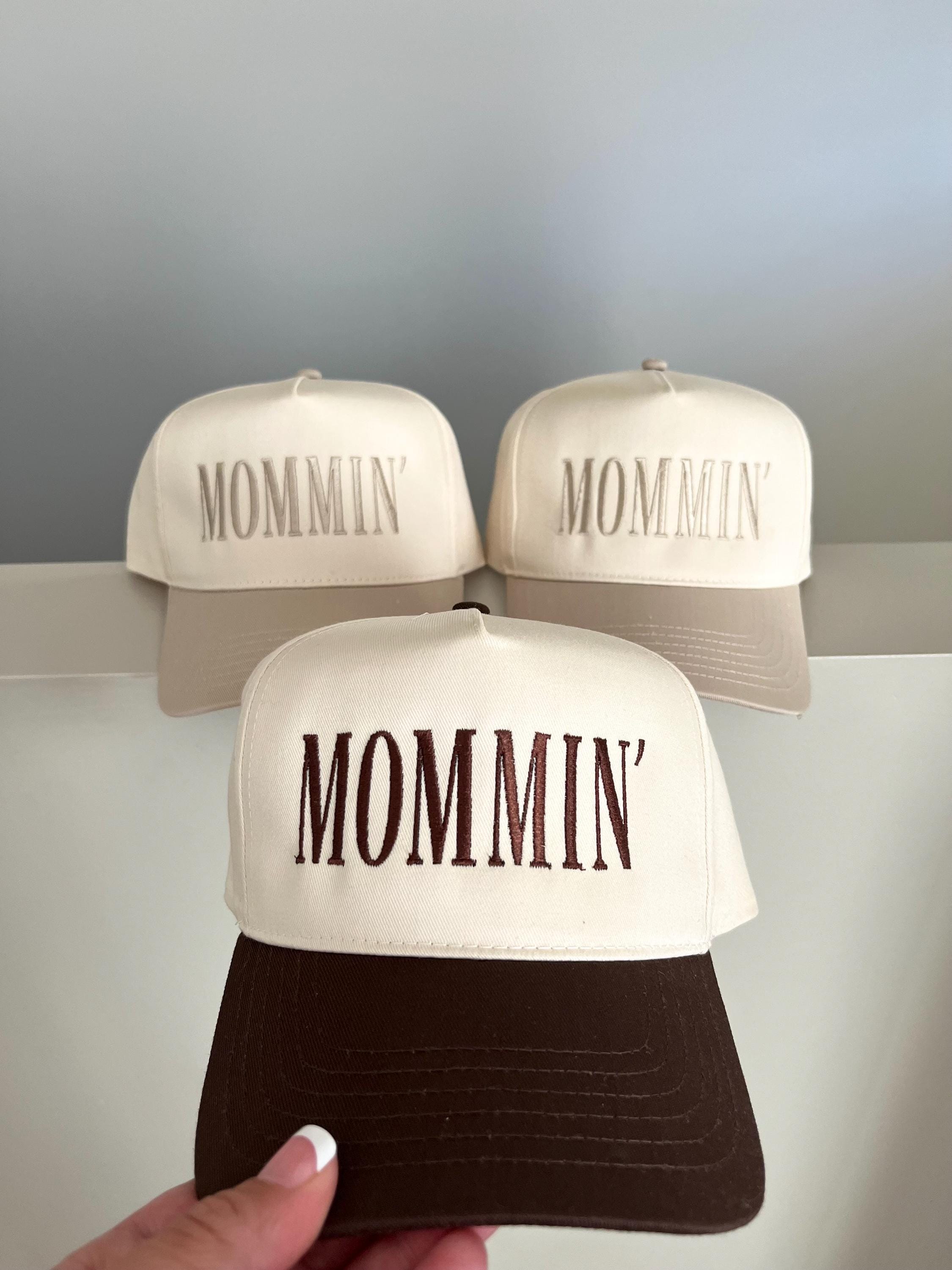 Trucker Hat with Mommin Embroidery Adult Adjustable Cotton Baseball Cap Mommin Embroidered Baseball Cap -mommin Trucker Hat  main image 4