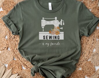 sewing is my favorite t shirt, fun seamstress gift, sewing t shirt gift, cute sewing t shirt