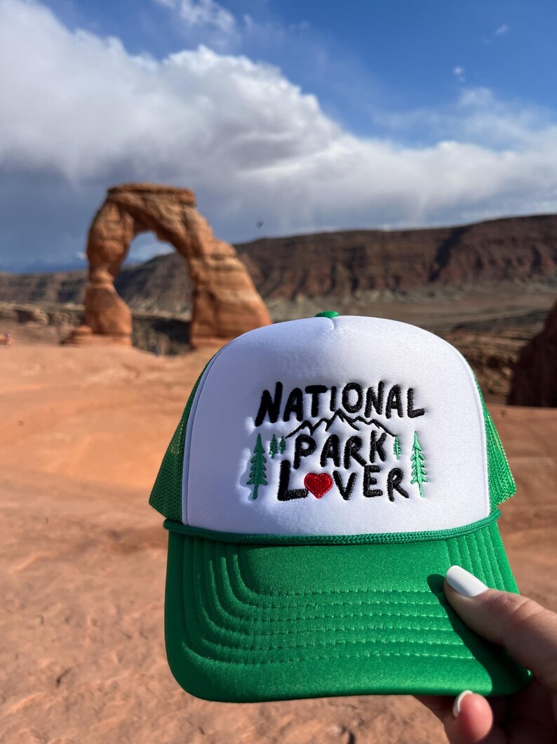National Park lover Trucker Hat, outdoors hat, hat for hiking, i love national parks, National Park gift, image 9