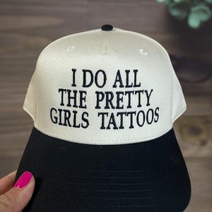 Pretty girls tattoos trucker hat, embroidered tattoo hat, tattoo girl gift, cute ink girl hat,  embroidered trucker hat,