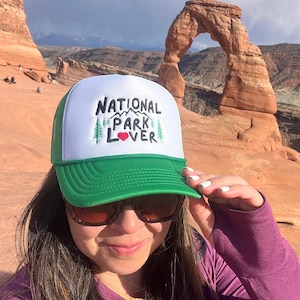 National Park lover Trucker Hat, outdoors hat, hat for hiking, i love national parks, National Park gift, image 1