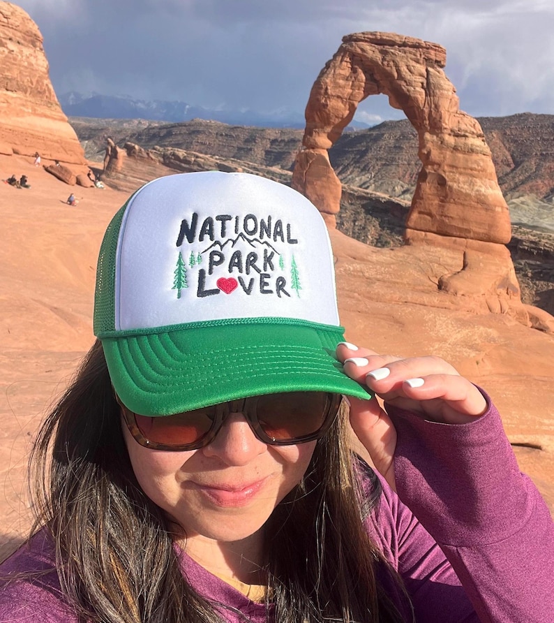 National Park lover Trucker Hat, outdoors hat, hat for hiking, i love national parks, National Park gift, image 1