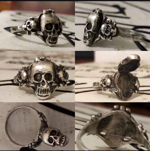 Antique Georgian Memento Mori Artisan Skull Poison