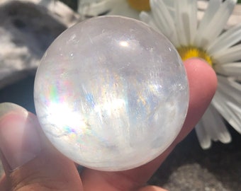 Stunning High-Quality Rainbow Calcite Sphere