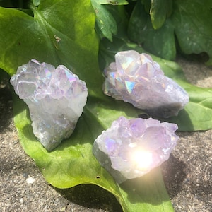 1 pc Stunning Small Rare Angel Aura Amethyst Cluster