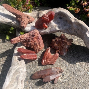 1 pc Rare Rough Moroccan Red Quartz Crystal Cluster