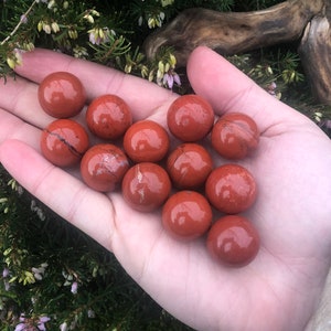 1 pc Tiny Red Jasper Sphere image 7