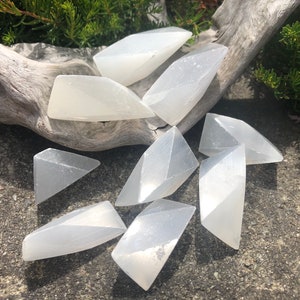 Faceted Selenite Tumbles