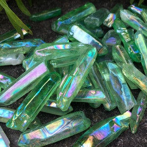 1 pc Green Flame Aura Crystal