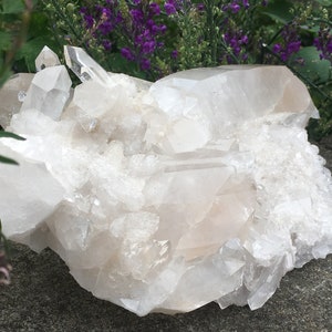 Large 3 lb High Quality Arkansas Clear Quartz Cluster