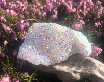 Large Stunning White Angel Aura Quartz Cluster