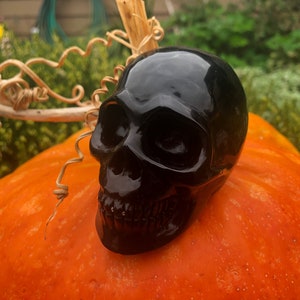 Carved Obsidian Skull