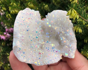 Large Stunning White Angel Aura Quartz Cluster