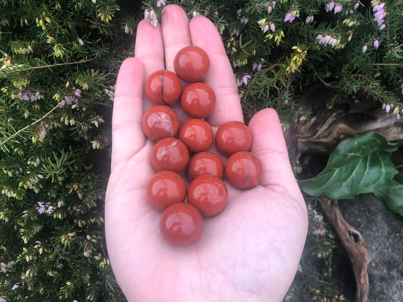 1 pc Tiny Red Jasper Sphere image 10