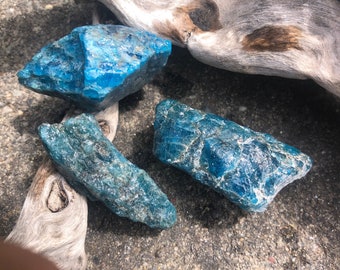 1 pc Raw Blue Apatite Chunks