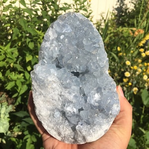 Huge 5 lb Natural Celestite Egg Shaped Cluster