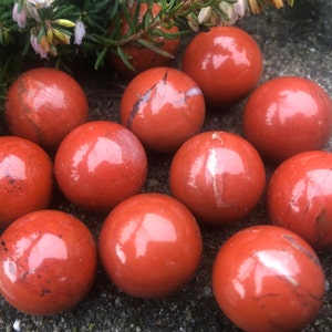 1 pc Tiny Red Jasper Sphere image 3