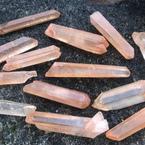 1 pc small Rough Raw Natural Tangerine Quartz Crystal