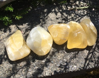 Large Tumbled Orange Calcite