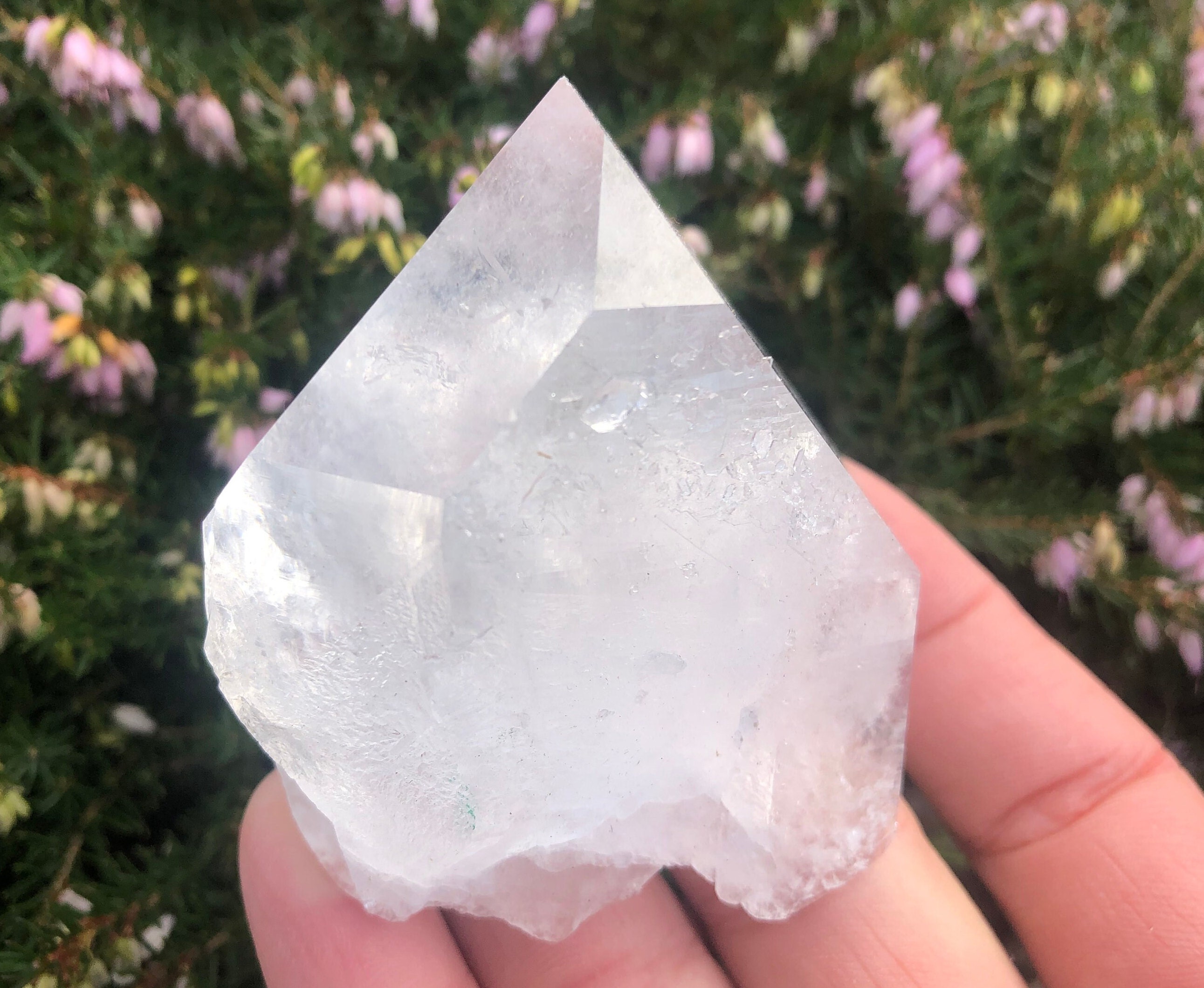 High-quality clear quartz crystal point