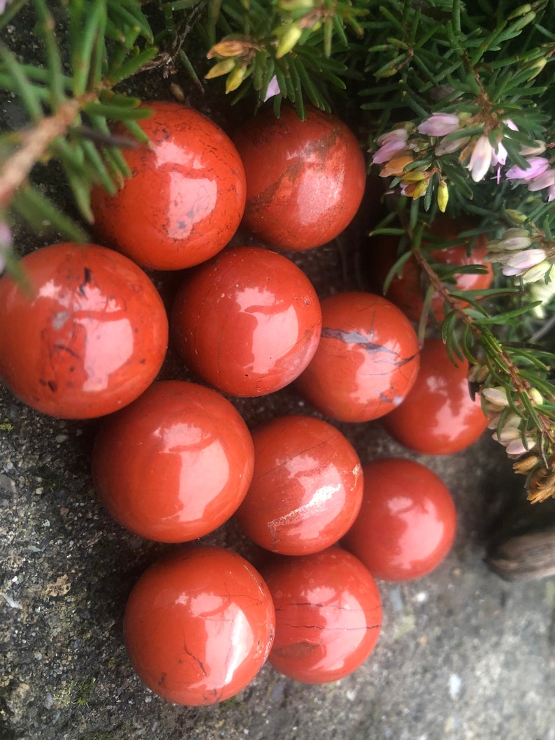 1 pc Tiny Red Jasper Sphere image 9