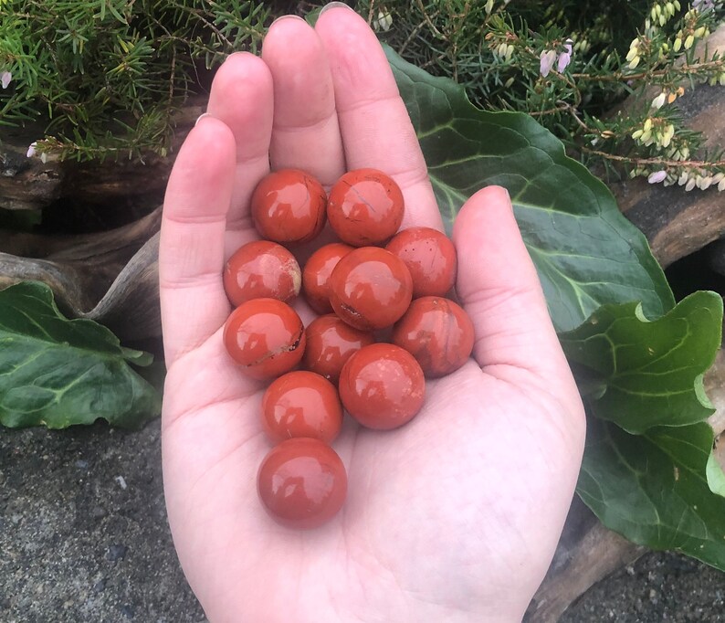 1 pc Tiny Red Jasper Sphere image 1