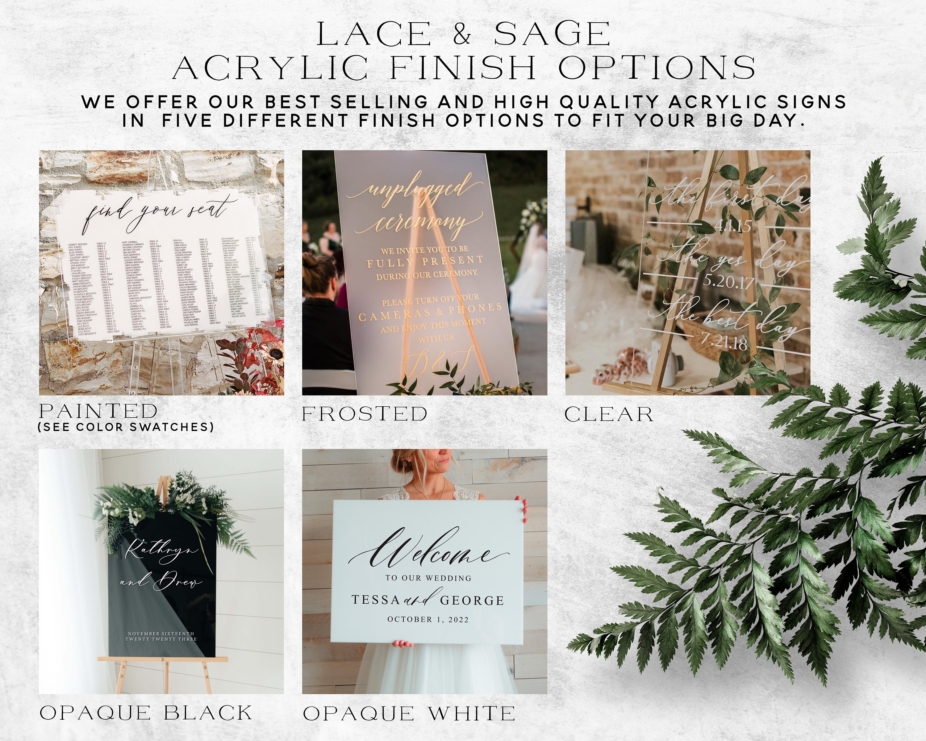 Reception Menu Sign Acrylic Reception Menu Sign, Custom Wedding Guest Dinner Menu, Modern ...