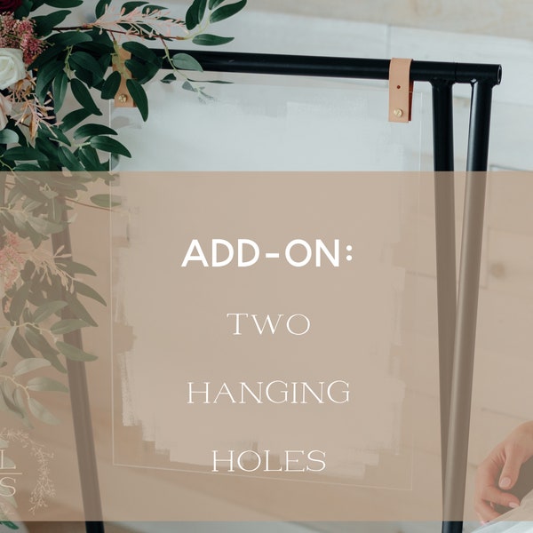 Add On Item - Two Hanging Holes