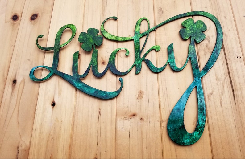 Lucky Metal Sign Etsy