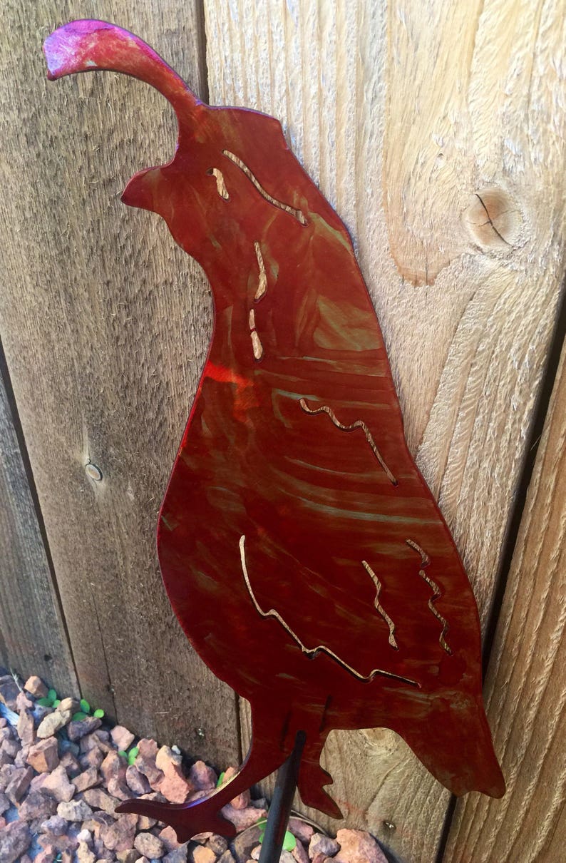 Quail Metal Art Etsy
