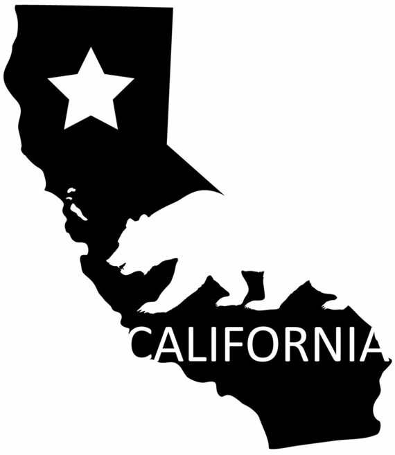 California State Flag Bear Vinyl Decal California State Flag Bear Vinyl Decal