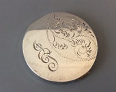 Sterling Silver Compact Vanity Pill Box 95g