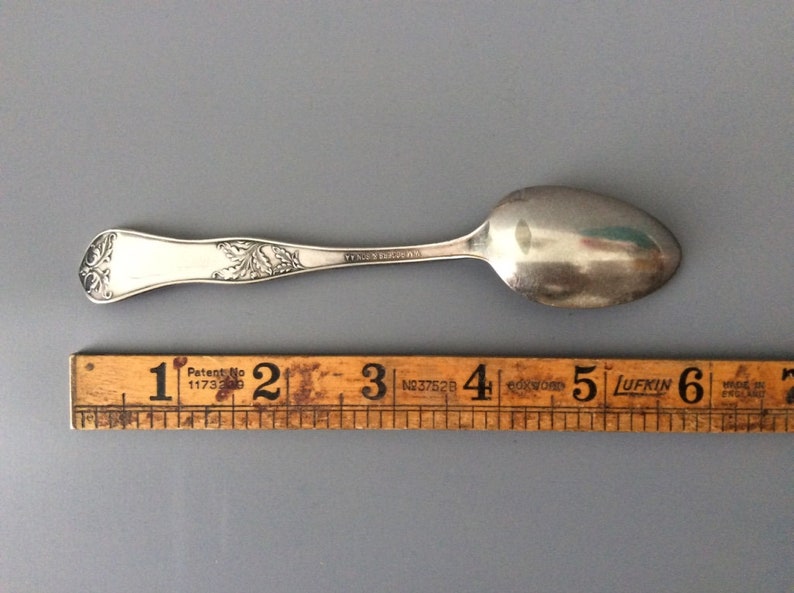 6 Antique 1890s Silver Plated Tea Desert Spoons