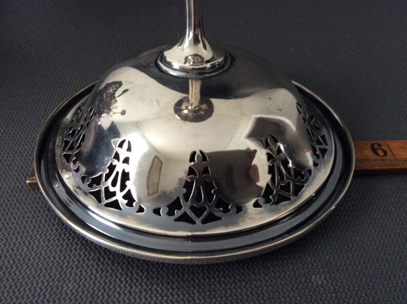 Antique Sterling Silver Pedestal Compote Dish Nut Bon Bon dish Charcuterie Dining Centre Piece
