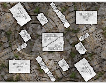 Warhammer 40K 11th Edition Surface Terrain Footprints – Neoprene Terrain Bases – Ancestral