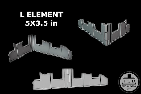 Mission Workshop Fraction グレー Warhammer 40K Terrain Set - 3D Printed Foldable - Chapter
