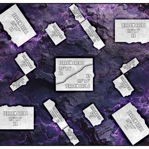 Warhammer 40K 11th Edition Area Terrain Footprints – Neoprene Terrain Bases – Void