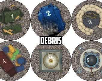 Neoprene Objective Markers - 7.57" - Debris - Warhammer 40K 10th Edition