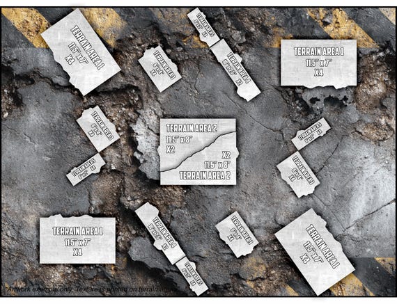 Warhammer 40K 11th Edition Area Terrain Footprints – Neoprene Terrain Bases – Breach