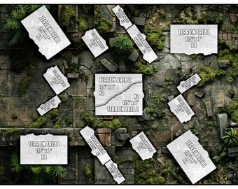 Warhammer 40K 11th Edition Area Terrain Footprints – Neoprene Terrain Bases – Overgrown