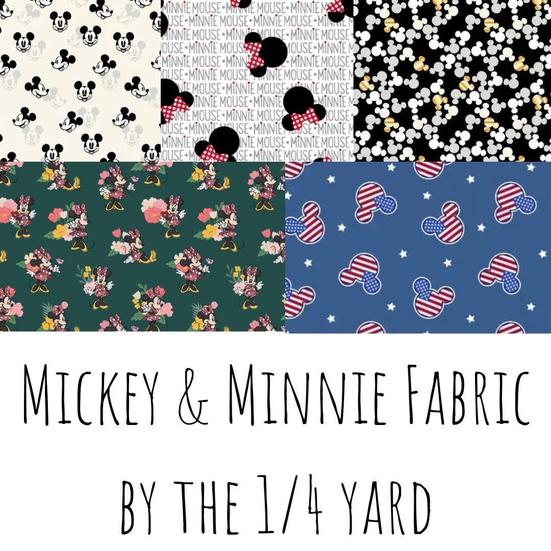 LV Supreme Stretch Lycra Fabric CHFZ516 Designer Inspired Mickey Fabric