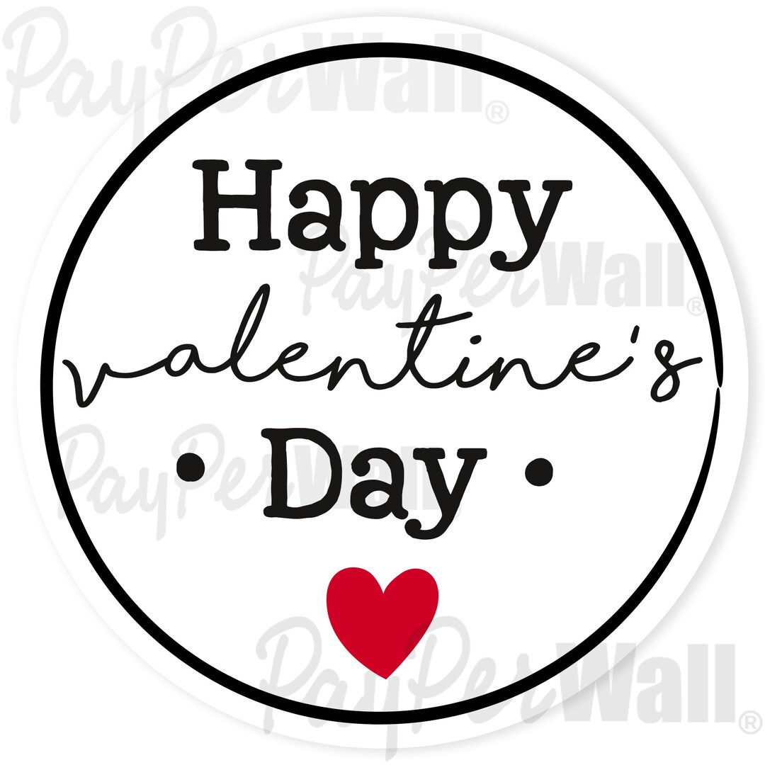 Happy Valentine's Day Valentine's Day Printable Circle Tags Cupcakes ...
