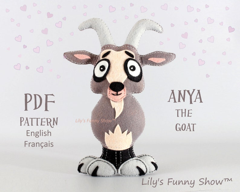 goat stuffed animal pattern