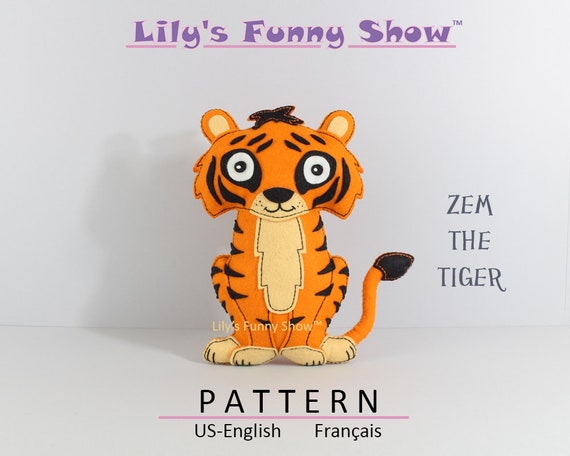 Tiger Sewing Pattern Felt PDF patternInstant Download | Etsy