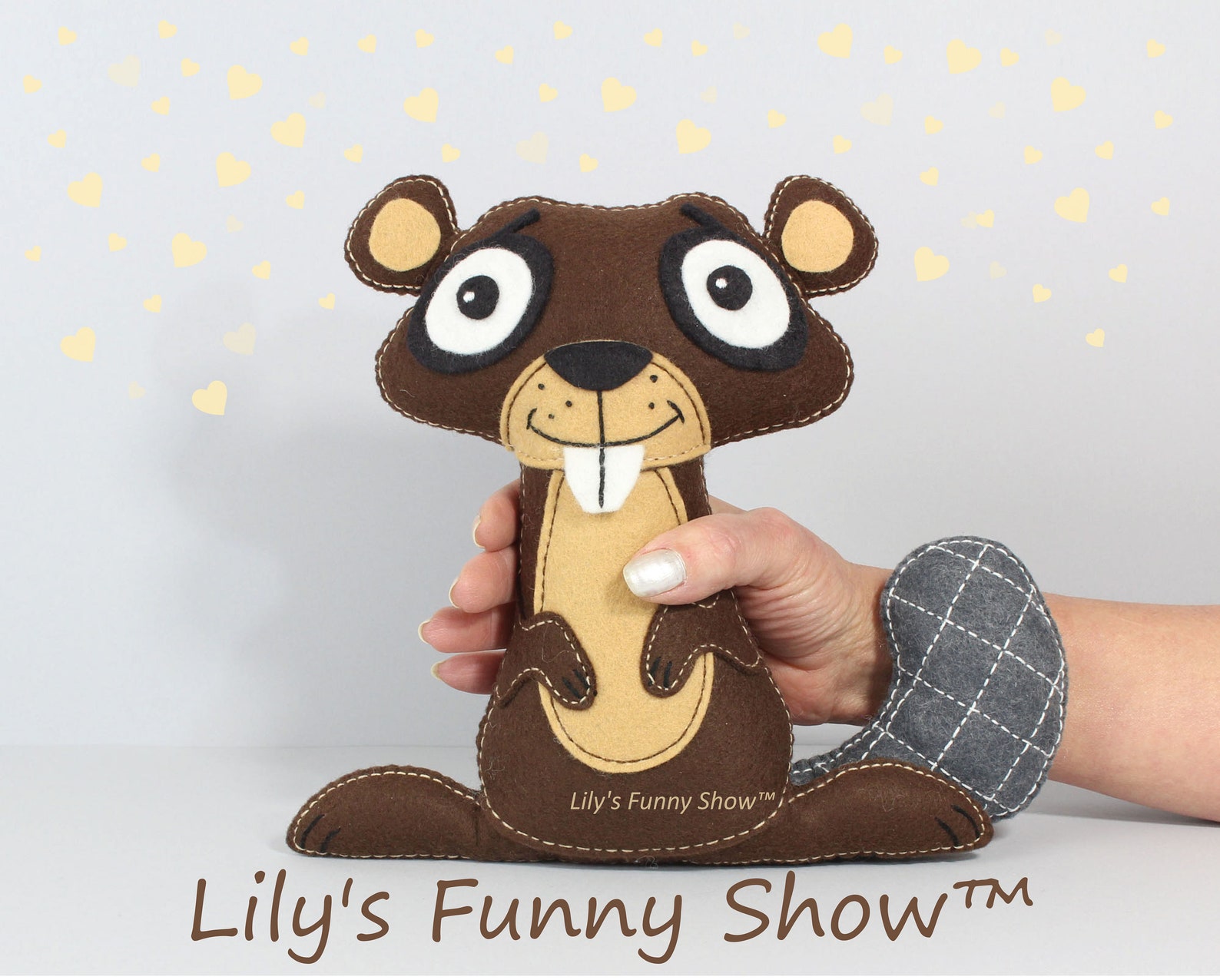 Beaver Sewing Pattern Felt PDF patternInstant Download Etsy